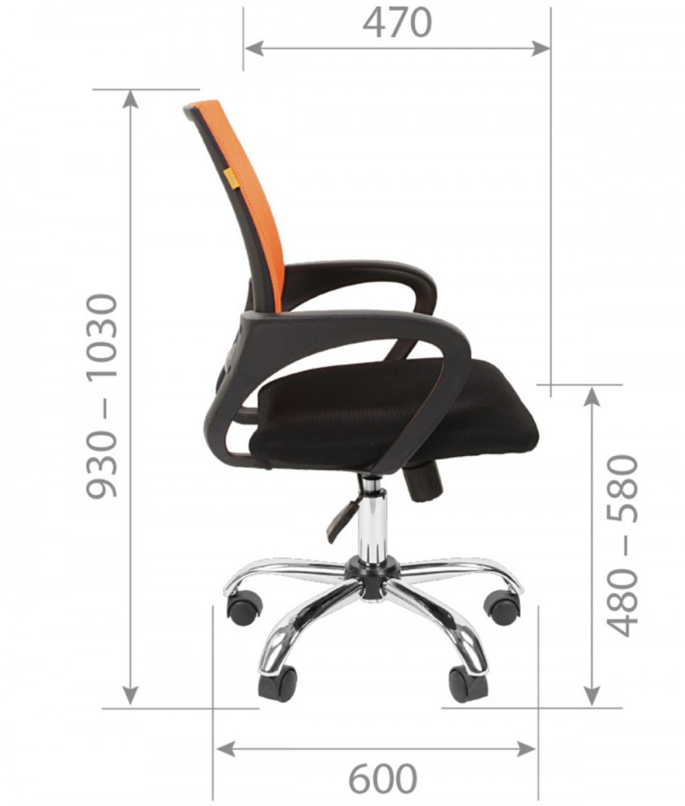 Кресло для оператора CHAIRMAN 696 хром (ткань TW-11/сетка TW-01) в  Екатеринбурге недорого