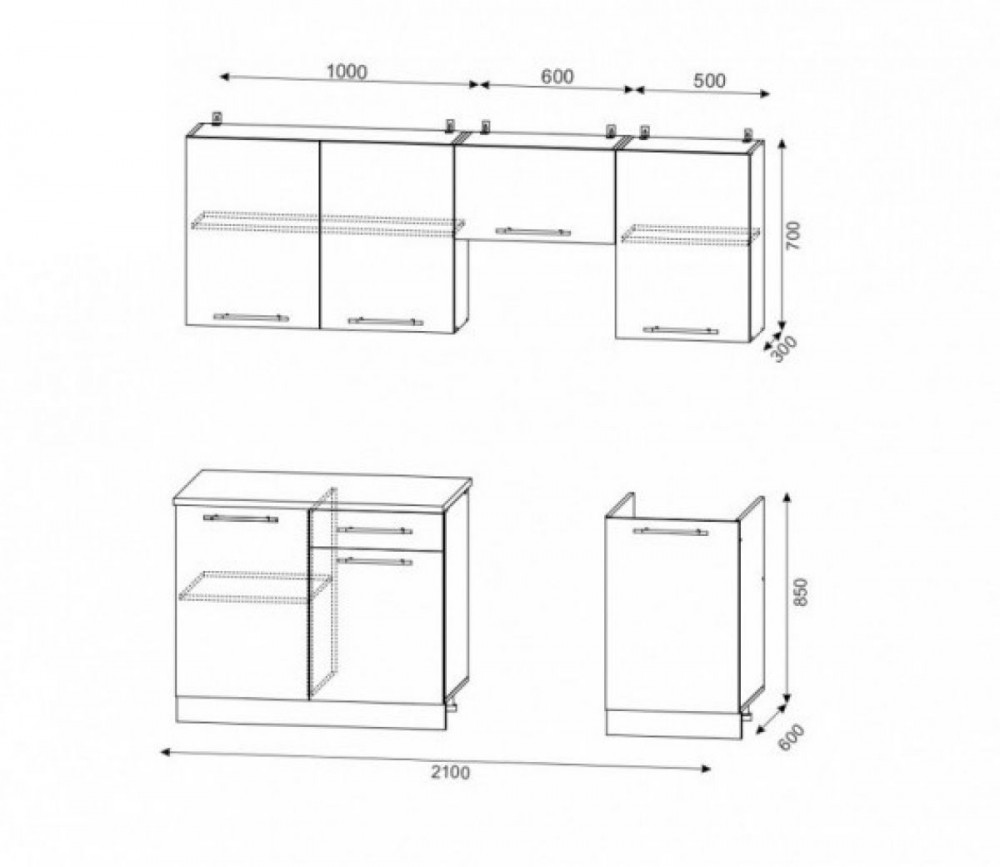 Кухня София олива 2.1 м