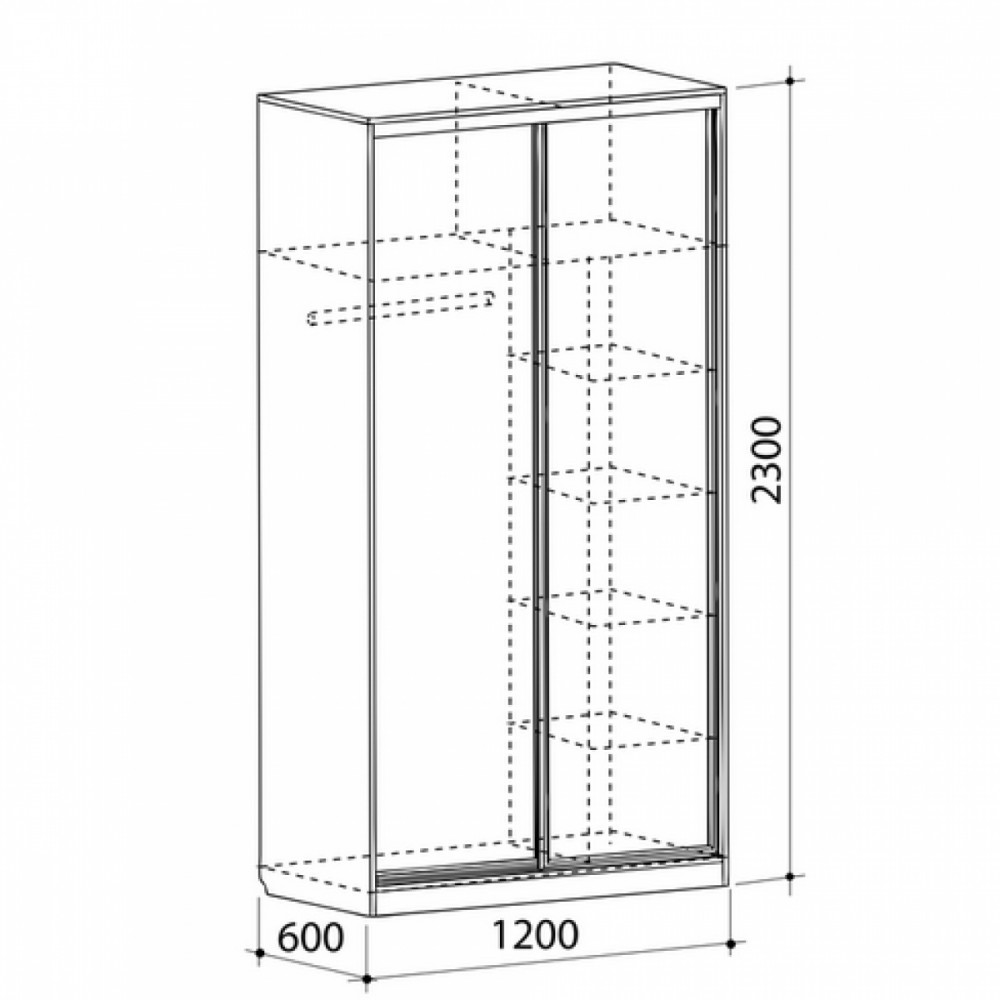 Шкаф-купе Рио 1-600 (Мебельсон)