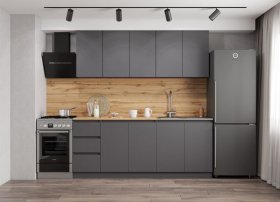 Кухня Мори графит 2.0м в Екатеринбурге - germes-mebel.ru | фото