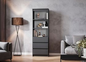 Стеллаж Мори МСТ600.3, графит в Екатеринбурге - germes-mebel.ru | фото