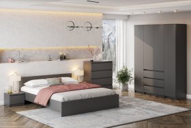 Спальня Денвер Графит серый в Екатеринбурге - germes-mebel.ru | фото