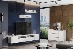 Гостиная Денвер белый в Екатеринбурге - germes-mebel.ru | фото