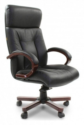 Кресло для руководителя Chairman 421 черный/орех темный, черный в Екатеринбурге - germes-mebel.ru | фото