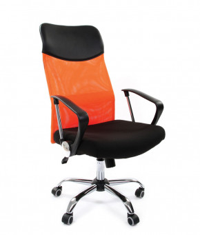 Кресло для руководителя CHAIRMAN 610 N (15-21 черный/сетка оранжевый) в Екатеринбурге - germes-mebel.ru | фото
