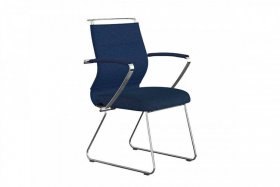Кресло ErgoLife Sit Well M4-167K, синий/хром в Екатеринбурге - germes-mebel.ru | фото