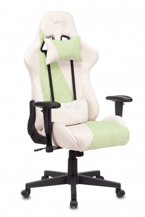 Кресло игровое Бюрократ VIKING X VIKING X GREEN Fabric белый/зеленый в Екатеринбурге - germes-mebel.ru | фото