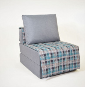 Кресло-кровать бескаркасное Харви (серый-квадро азур) в Екатеринбурге - germes-mebel.ru | фото