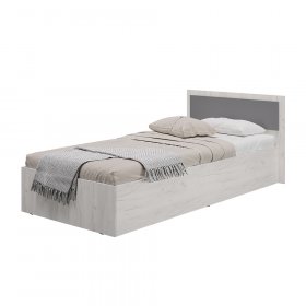 Кровать 90*200 см Фиеста дуб крафт белый/графит в Екатеринбурге - germes-mebel.ru | фото