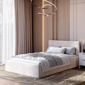 Кровать 120*200 см Ника КР-08 миндаль в Екатеринбурге - germes-mebel.ru | фото