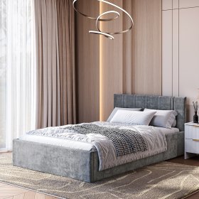 Кровать 120*200 см Ника КР-08 грифельный в Екатеринбурге - germes-mebel.ru | фото