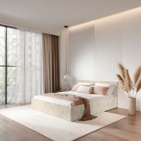 Кровать 160*200 см Ника КР-18 миндаль в Екатеринбурге - germes-mebel.ru | фото
