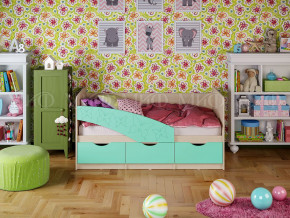 Кровать Бабочки (Бирюза матовая) 1600 в Екатеринбурге - germes-mebel.ru | фото