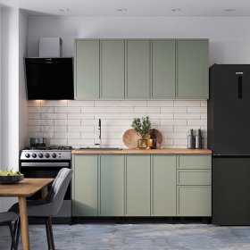 Кухня 1,6 м Астрид эвкалипт софт в Екатеринбурге - germes-mebel.ru | фото