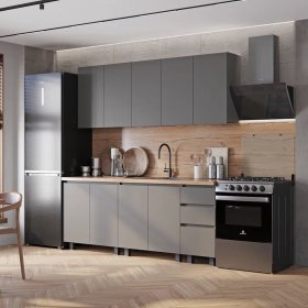 Кухня Честер 2,0 м графит в Екатеринбурге - germes-mebel.ru | фото