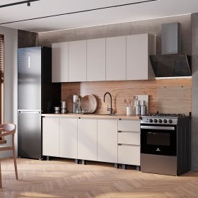 Кухня Честер 2,0 м кашемир в Екатеринбурге - germes-mebel.ru | фото