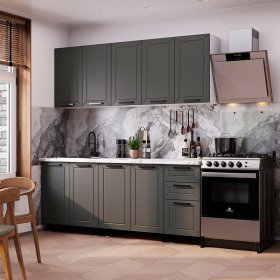 Кухня 2,0 м Селина графит нубук в Екатеринбурге - germes-mebel.ru | фото