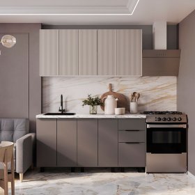 Кухня София 1,6 м муссон софт/айриш в Екатеринбурге - germes-mebel.ru | фото