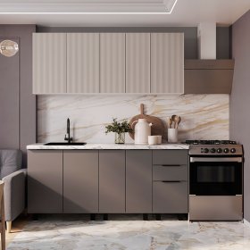 Кухня София 1,8 м муссон софт/айриш в Екатеринбурге - germes-mebel.ru | фото