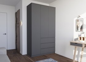 Шкаф Мори МШ1200.1, графит в Екатеринбурге - germes-mebel.ru | фото