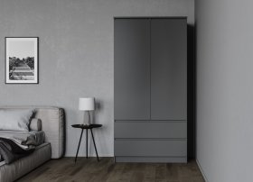 Шкаф Мори МШ900.1, графит в Екатеринбурге - germes-mebel.ru | фото