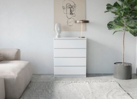 Комод Мори МК800.4, белый в Екатеринбурге - germes-mebel.ru | фото