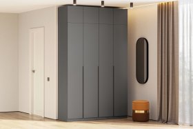 Шкаф шк-5 графит 1600, с антресолью в Екатеринбурге - germes-mebel.ru | фото