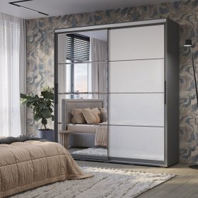 Шкаф-купе 2-х дверный Крафт-6, графит в Екатеринбурге - germes-mebel.ru | фото