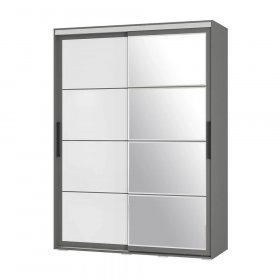 Шкаф-купе Крафт-6 1,6 м ШКК-06 графит в Екатеринбурге - germes-mebel.ru | фото