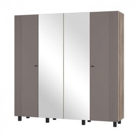 Шкаф 4-х створчатый Олива ШК-13 муссон софт в Екатеринбурге - germes-mebel.ru | фото