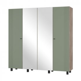 Шкаф 4-х створчатый Олива ШК-13 эвкалипт софт в Екатеринбурге - germes-mebel.ru | фото