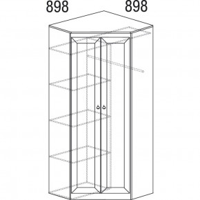 Шкаф угловой №606 "Инна" (угол 898*898) в Екатеринбурге - germes-mebel.ru | фото