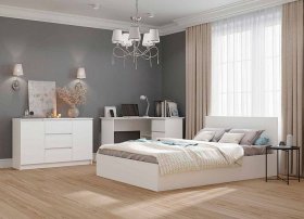 Спальня Мори комплектация 1, белый в Екатеринбурге - germes-mebel.ru | фото