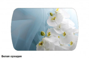Стол Бостон 900*600 (опоры Брифинг) Стекло/фотопечать Белая Орхидея в Екатеринбурге - germes-mebel.ru | фото