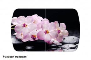 Стол Бостон 900*600 (опоры Брифинг) Стекло/фотопечать Розовая Орхидея в Екатеринбурге - germes-mebel.ru | фото