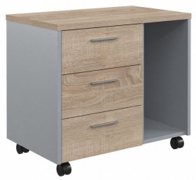 Тумба комбинированная Offix New OLC-3D.A, дуб сонома/металлик в Екатеринбурге - germes-mebel.ru | фото