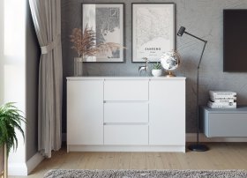 Комод МОРИ МК1200.3, белый в Екатеринбурге - germes-mebel.ru | фото